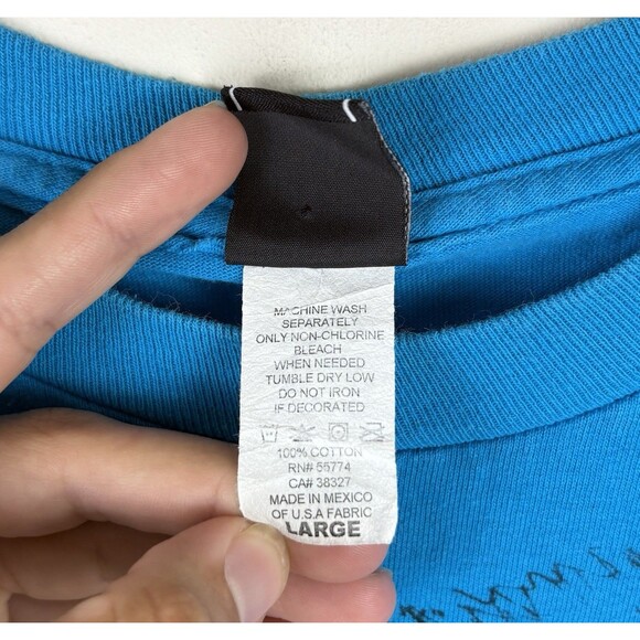 Vintage Y2K Gorilla Big “BEAST” Graphic T-Shirt / Blue / Size Large - Picture 5 of 5